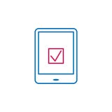 Wybory, online wybory konturu barwiona ikona Może używać dla sieci, logo, mobilny app, UI, UX ilustracja wektor Wybory, online wybory konturu barwiona ikona Może używać dla sieci, logo, mobilny app, UI, UX ilustracja wektor