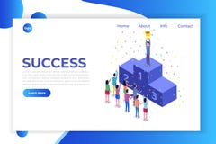 Wygrywa, Isometric zwycięzcy biznes, sukces i osiągnięcia pojęcie, royalty ilustracja Wygrywa, Isometric zwycięzcy biznes, sukces i osiągnięcia pojęcie, royalty ilustracja