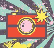 Wystrzał sztuki ilustracja z abstrakcjonistycznym photocamera ilustracja wektor Wystrzał sztuki ilustracja z abstrakcjonistycznym photocamera ilustracja wektor