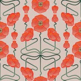 Wzór inspirujący sztuki nouveau stylem Obrazy Stock Wzór inspirujący sztuki nouveau stylem Obrazy Stock