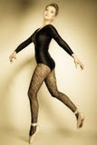 Würdevoller Frauenballetttänzer in voller Länge lizenzfreie stockfotografie Würdevoller Frauenballetttänzer in voller Länge lizenzfreie stockfotografie