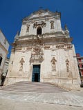 Włochy, Apulia, Taranto, Martina franca, widok bazylika St Martin w Plebiscito kwadracie obraz stock Włochy, Apulia, Taranto, Martina franca, widok bazylika St Martin w Plebiscito kwadracie obraz stock