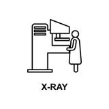 x-ray machine icon. Element of treatment with name for mobile concept and web apps. Thin line x-ray machine icon can be used for w vector illustration x-ray machine icon. Element of treatment with name for mobile concept and web apps. Thin line x-ray machine icon can be used for w vector illustration