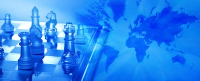 Xadrez global da estratégia empresarial ilustração stock Xadrez global da estratégia empresarial ilustração stock