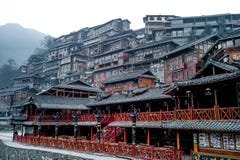 Xijiang тысяча деревень Miao семьи, Гуйчжоу, Китай стоковое изображение Xijiang тысяча деревень Miao семьи, Гуйчжоу, Китай стоковое изображение