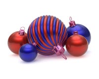 Xmas ball, New Year decor, Christmas balls decoration red blue. Xmas ball, New Year decor, Christmas balls decoration shiny red blue baubles, wintertime hanging royalty free illustration Xmas ball, New Year decor, Christmas balls decoration red blue. Xmas ball, New Year decor, Christmas balls decoration shiny red blue baubles, wintertime hanging royalty free illustration