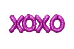 XOXO party balloon on pink