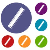 Yardstick icons set Royalty Free Stock Photography Yardstick icons set Royalty Free Stock Photography