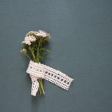 Yarrow λουλούδι στο σκούρο πράσινο υπόβαθρο με το διάστημα αντιγράφων Ιατρικές εγκαταστάσεις στοκ εικόνες Yarrow λουλούδι στο σκούρο πράσινο υπόβαθρο με το διάστημα αντιγράφων Ιατρικές εγκαταστάσεις στοκ εικόνες