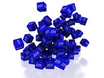 Year 2011 boxes. 3d year 2011 on boxes stock illustration Year 2011 boxes. 3d year 2011 on boxes stock illustration