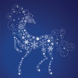Year of the Horse 2014. Horse of Snowflakes. Vector background. New Year 2014 stock illustration Year of the Horse 2014. Horse of Snowflakes. Vector background. New Year 2014 stock illustration