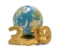 2019 year world planet earth 3d-illustration. Design royalty free illustration 2019 year world planet earth 3d-illustration. Design royalty free illustration