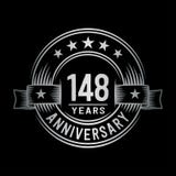 148 years anniversary celebration logotype. 148th years logo. Vector and illustration.
