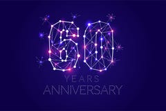 60 years Anniversary design. Abstract form with connected lines royalty free illustration 60 years Anniversary design. Abstract form with connected lines royalty free illustration