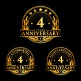 4 years anniversary design template. Anniversary vector and illustration. 4th logo. vector illustration 4 years anniversary design template. Anniversary vector and illustration. 4th logo. vector illustration