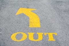 Yellow arrows in the road wall direction stock photography Yellow arrows in the road wall direction stock photography
