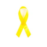 Yellow awareness ribbon. Bone cancer, Health care concept royalty free stock image Yellow awareness ribbon. Bone cancer, Health care concept royalty free stock image