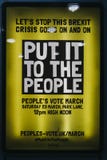 Yellow Brexit ‘Put It To The People March’ poster on a street in London, UK royalty free stock photography Yellow Brexit ‘Put It To The People March’ poster on a street in London, UK royalty free stock photography