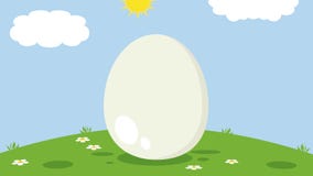 Yellow Chick Cartoon Character Out of an Egg Shell Stock Video - Video of  animal, happy: 206605217