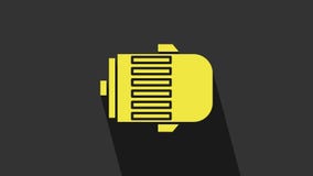Yellow Electric Engine Icon Isolated on Grey Background. Car Alternator  Stock Video - Video of yellow, transportation: 209345271