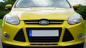 Yellow Ford motor car Yellow Ford motor car