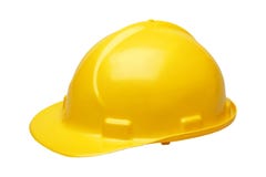 Yellow hard hat. On white background Stock Photos Yellow hard hat. On white background Stock Photos