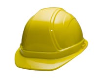 Yellow Hard Hat. A close up on a yellow hard hat isolated on a white background Royalty Free Stock Image Yellow Hard Hat. A close up on a yellow hard hat isolated on a white background Royalty Free Stock Image
