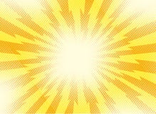 Yellow and orange pop art retro background with exploding rays o Royalty Free Illustration Yellow and orange pop art retro background with exploding rays o Royalty Free Illustration
