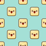Yellow Smile Face Seamless Pattern Background Cute emoticons emoji. Flat design Royalty Free Stock Images Yellow Smile Face Seamless Pattern Background Cute emoticons emoji. Flat design Royalty Free Stock Images