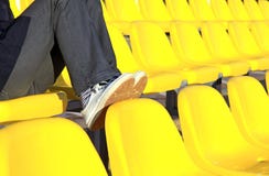 Yellow stadium seats