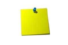 Yellow Sticky Note. With Clipping Path. Royalty Free Stock Photo Yellow Sticky Note. With Clipping Path. Royalty Free Stock Photo