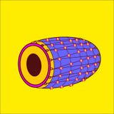 Colorful dhol or dhool vector illustration stock illustration Colorful dhol or dhool vector illustration stock illustration