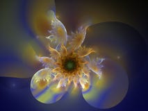 Yellow and White Sunflower Spiral Fractal stock illustration Yellow and White Sunflower Spiral Fractal stock illustration