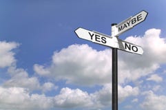 Yes No Maybe signpost