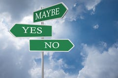 Yes or no road signs royalty free stock photo Yes or no road signs royalty free stock photo