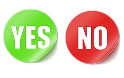 Yes or no stickers stock illustration Yes or no stickers stock illustration