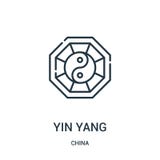 yin yang icon vector from china collection. Thin line yin yang outline icon vector illustration. Linear symbol for use on web and royalty free illustration yin yang icon vector from china collection. Thin line yin yang outline icon vector illustration. Linear symbol for use on web and royalty free illustration