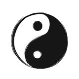 Yin Yang ręka rysujący symbol wektor royalty ilustracja Yin Yang ręka rysujący symbol wektor royalty ilustracja