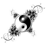 Yin Yang With Flowers Stock Images Yin Yang With Flowers Stock Images