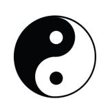Ying yang icon, simple style, stock vector illustration royalty free illustration Ying yang icon, simple style, stock vector illustration royalty free illustration