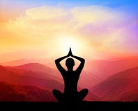 Yoga en meditatie stock fotografie Yoga en meditatie stock fotografie