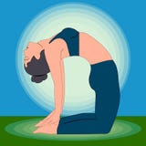 Yoga Exercises - Camel pose royalty free illustration Yoga Exercises - Camel pose royalty free illustration