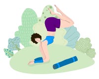 Yoga nella sosta illustrazione vettoriale Yoga nella sosta illustrazione vettoriale
