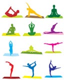 Yoga silhouettes