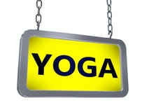 Yoga sur le panneau d'affichage illustration de vecteur Yoga sur le panneau d'affichage illustration de vecteur