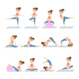 Yoga voor zwanger vector illustratie Yoga voor zwanger vector illustratie