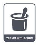 yogur con el icono de la cuchara en estilo de moda del diseño yogur con el icono de la cuchara aislado en el fondo blanco yogur c stock de ilustración yogur con el icono de la cuchara en estilo de moda del diseño yogur con el icono de la cuchara aislado en el fondo blanco yogur c stock de ilustración