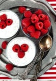Yogurt with chia seeds and fresh raspberries. stock images Yogurt with chia seeds and fresh raspberries. stock images