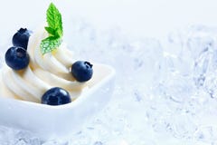 Yogurt congelado uva-do-monte imagens de stock royalty free Yogurt congelado uva-do-monte imagens de stock royalty free