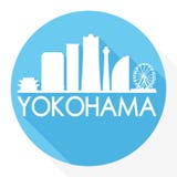 Yokohama Japan Round Icon Vector Art Flat Shadow Design Skyline City Silhouette Template Logo royalty free illustration Yokohama Japan Round Icon Vector Art Flat Shadow Design Skyline City Silhouette Template Logo royalty free illustration